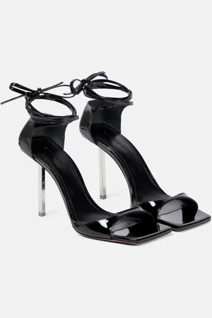 Amina Muaddi Hailey patent leather sandals