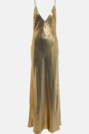 GALVAN Silk lamÃ© gown