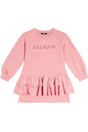 Balmain Logo cotton sweatshirt dress