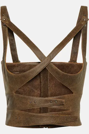 Jean Paul Gaultier X KNWLS cutout leather bustier
