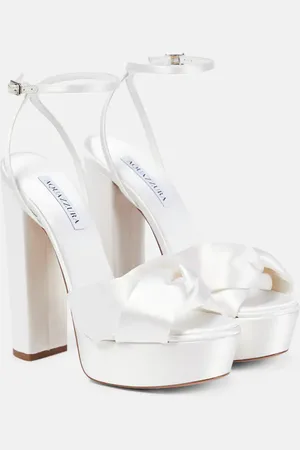 Aquazzura Olie 140 satin platform sandals
