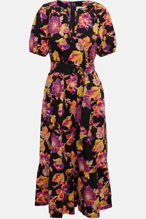 Diane von Furstenberg Lindy floral cotton midi dress