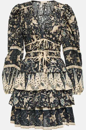 ULLA JOHNSON Nina printed cotton-blend minidress