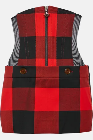 Vivienne Westwood Foam checked virgin wool miniskirt