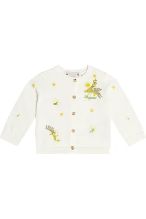 BONPOINT Baby Claudie embroidered cotton cardigan
