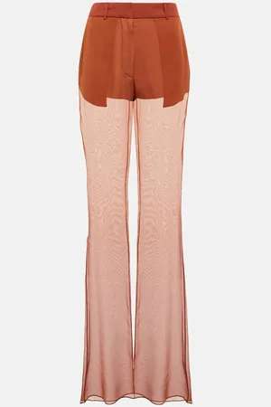 Nensi Dojaka Mid-rise wide-leg silk pants