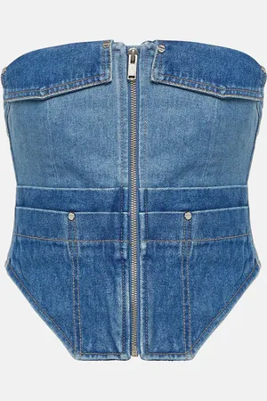 DION LEE Workwear denim corset top