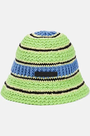 Stella McCartney Logo cotton crochet bucket hat