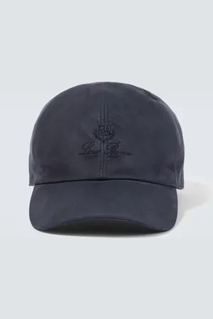 Loro Piana Logo suede baseball cap