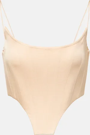 ALEX PERRY Satin bustier top
