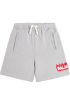 Palm Angels Logo cotton jersey shorts