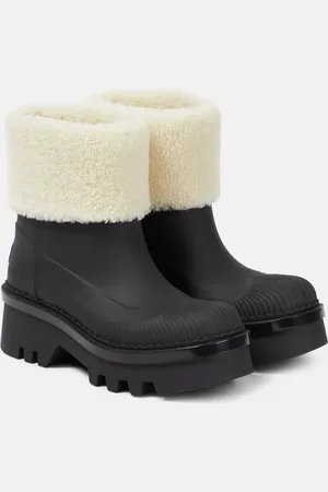 Chloé ChloÃ© Raina shearling-trimmed ankle boots