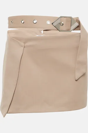 The Attico Virgin wool gabardine wrap skirt