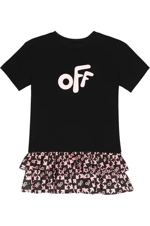 OFF-WHITE Printed cotton T-shirt dress
