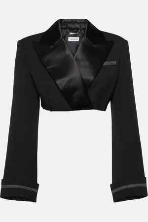 Simkhai Clare cropped wool-blend blazer