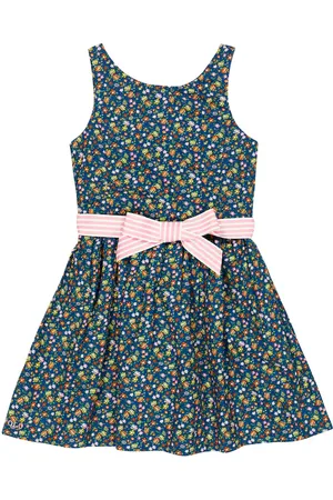 Ralph Lauren Bow-embellished floral cotton dress