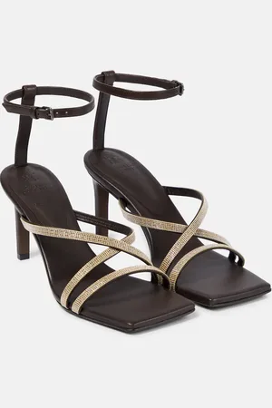 Brunello Cucinelli Embellished leather sandals