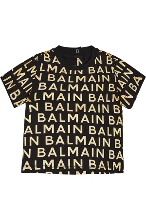 Balmain Baby logo printed cotton T-shirt