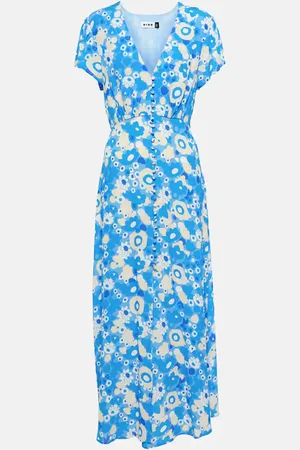 RIXO London Floral crÃªpe midi dress