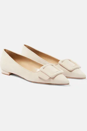 Manolo Blahnik Maysale suede flats