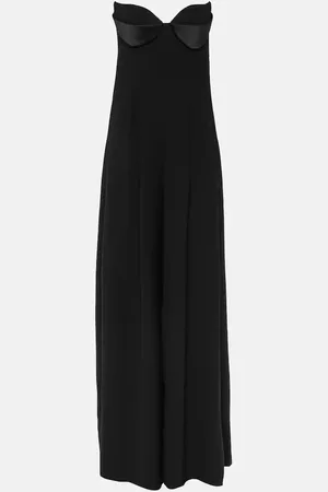 Monot MÃ´not Strapless crÃªpe wide-leg jumpsuit