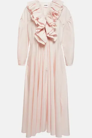 Jil Sander Ruffle-trimmed midi dress