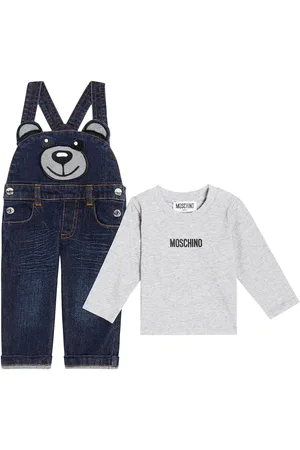 Moschino Baby Teddy Bear overalls and T-shirt set