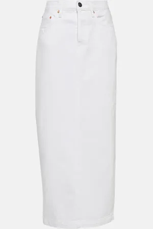 WARDROBE.NYC Cotton denim maxi skirt