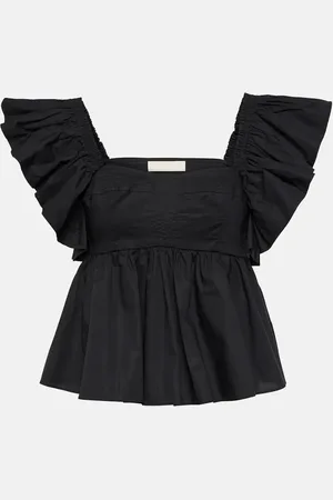 ULLA JOHNSON Romi cotton poplin top