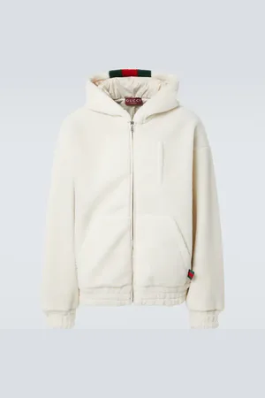 Gucci Web Stripe wool-blend fleece hoodie