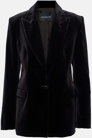 Costarellos Azura cotton velvet blazer