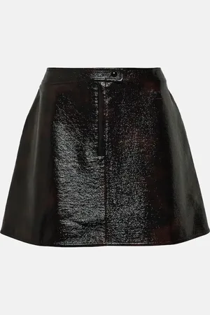 Courrèges CourrÃ¨ges Tortoise-printed cotton-blend miniskirt