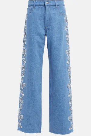 MAGDA BUTRYM Embroidered wide-leg jeans