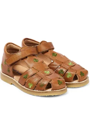 Petit Nord Embroidered leather sandals