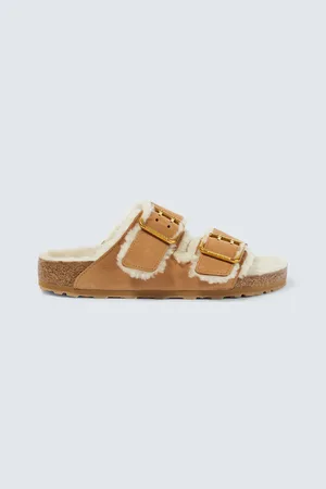 Birkenstock Arizona leather and shearling sandals