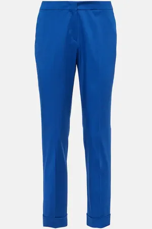 Etro High-rise cotton-blend slim pants
