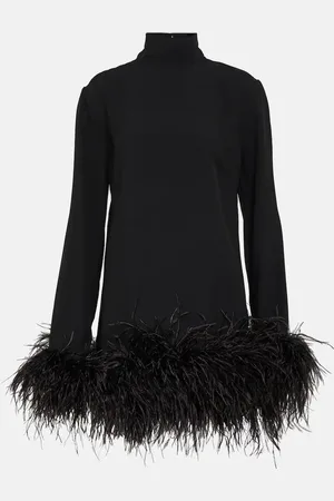 ‎Taller Marmo‎ Piccolo Ubud feather-trimmed minidress