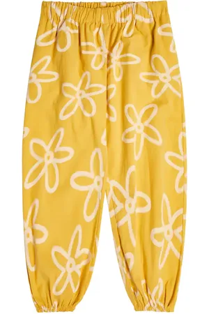 Jelly Mallow Aladdin floral cotton pants