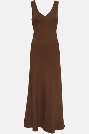 ASCENO Bordeaux slip dress