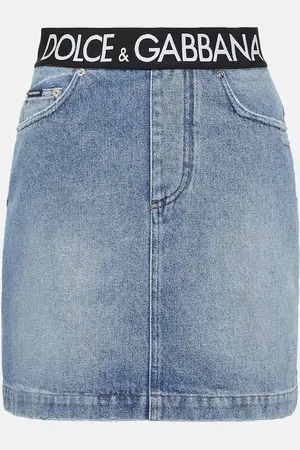 Dolce & Gabbana Logo denim miniskirt