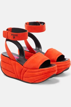 Puccini Ami suede wedge platform sandals