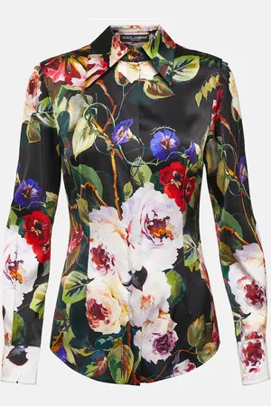 Dolce & Gabbana Floral silk-blend satin shirt