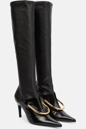 Jil Sander Embellished leather knee-high boots