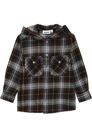 Molo Rizz checked hooded shirt