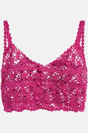 ANNA KOSTUROVA Bianca crochet cotton crop top