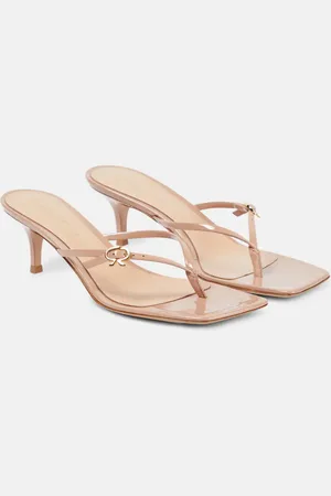 Gianvito Rossi Patent leather thong sandals
