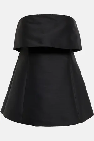 Totême Cotton and wool-blend strapless top