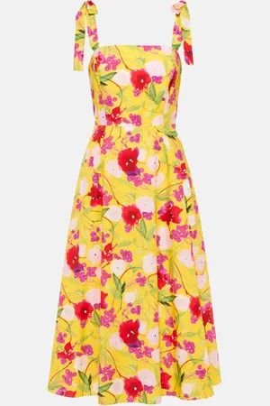 Carolina Herrera Floral cotton midi dress