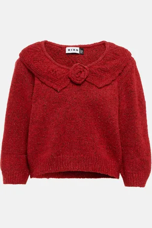 RIXO London Serenity metallic-knit sweater