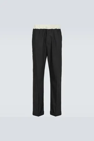 WALES BONNER Silk-trimmed wool pants